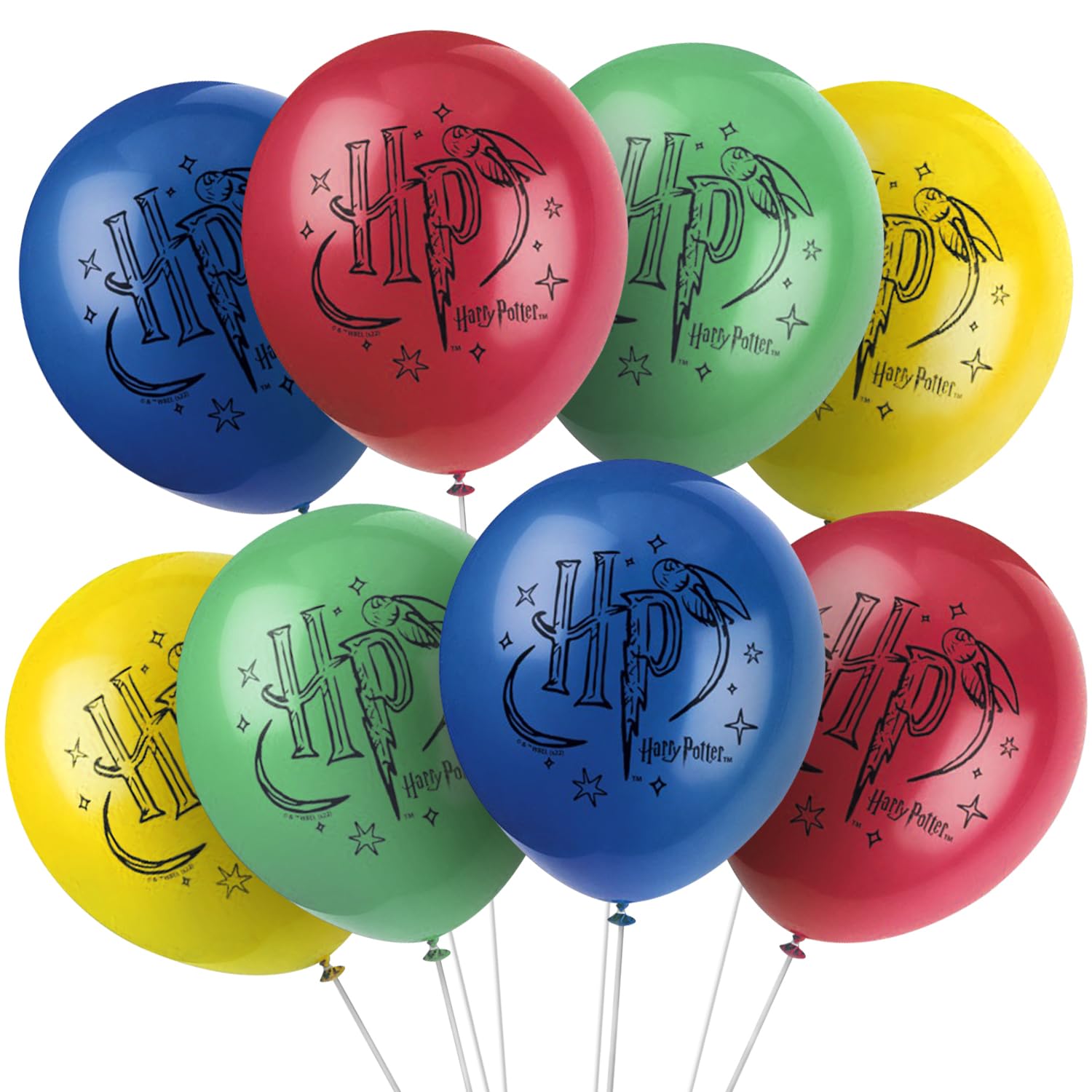 Foto 1 | Globos De Látex Únicos De Harry Potter, Varios Colores, 12 Cm, Paquete De 8 - Venta Internacional.