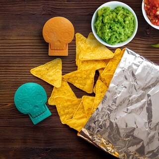 Foto 3 | Clips Para Bolsas Originales De Fred Snack Spirits Con Diseño Del Día De Los Muertos - Venta Internacional.