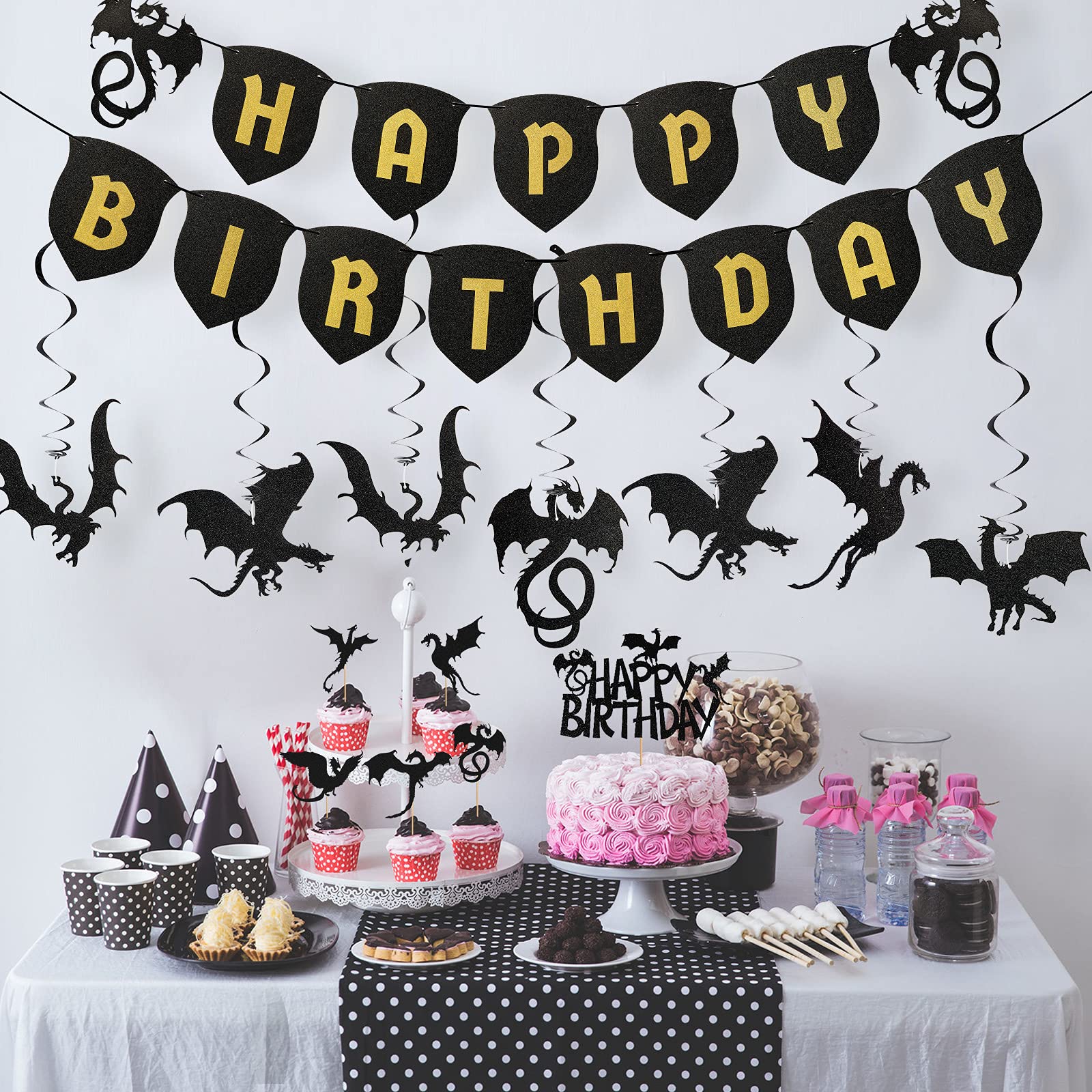 Foto 5 pulgar | Set De 44 Piezas Para Fiestas Con Temática De Dragón De Zonon Para Cumpleaños - Venta Internacional.