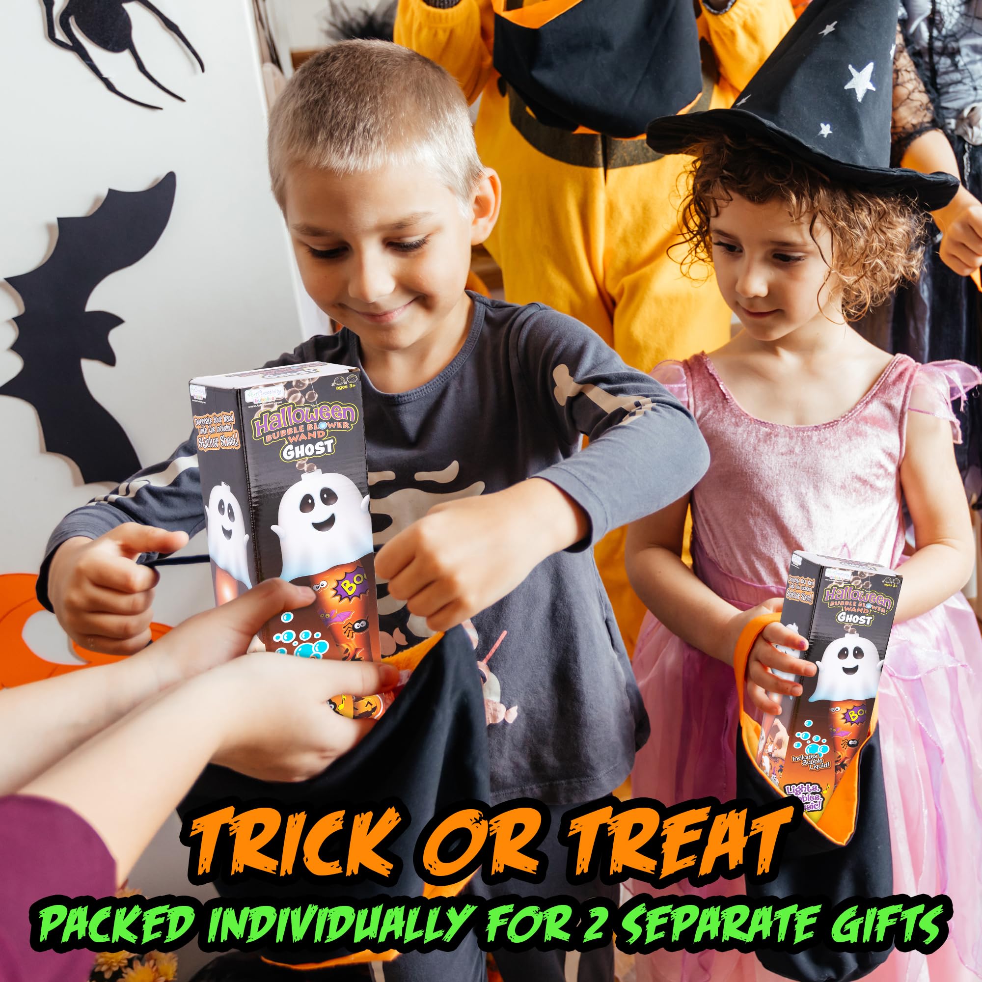 Foto 7 pulgar | Bubble Wand Artcreativity Halloween, 14 Cm, Con Led Y Música, Paquete De 2 - Venta Internacional.