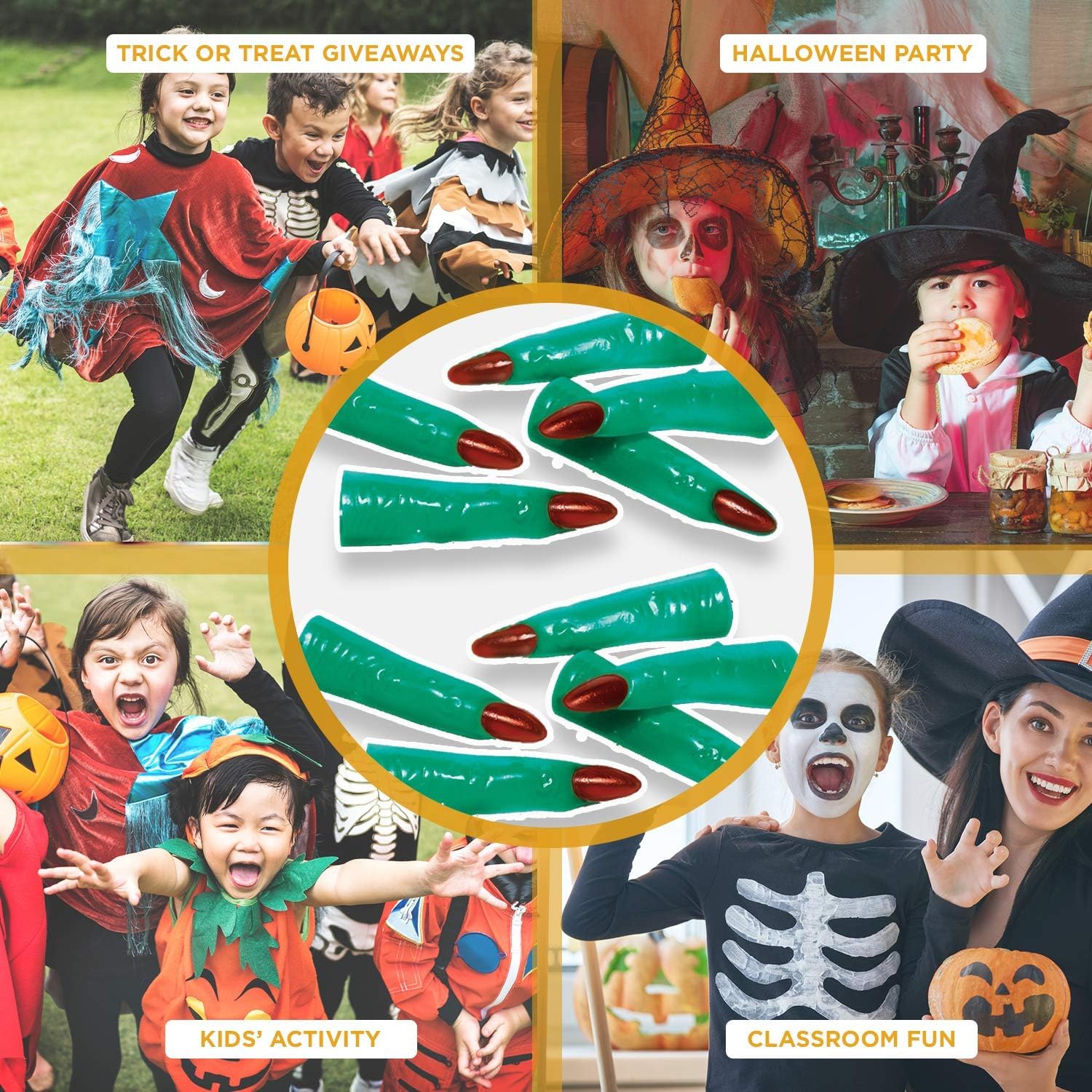 Foto 7 pulgar | Accesorio Para Halloween Amscan Plastic Witch Finger, Color Verde - Venta Internacional.