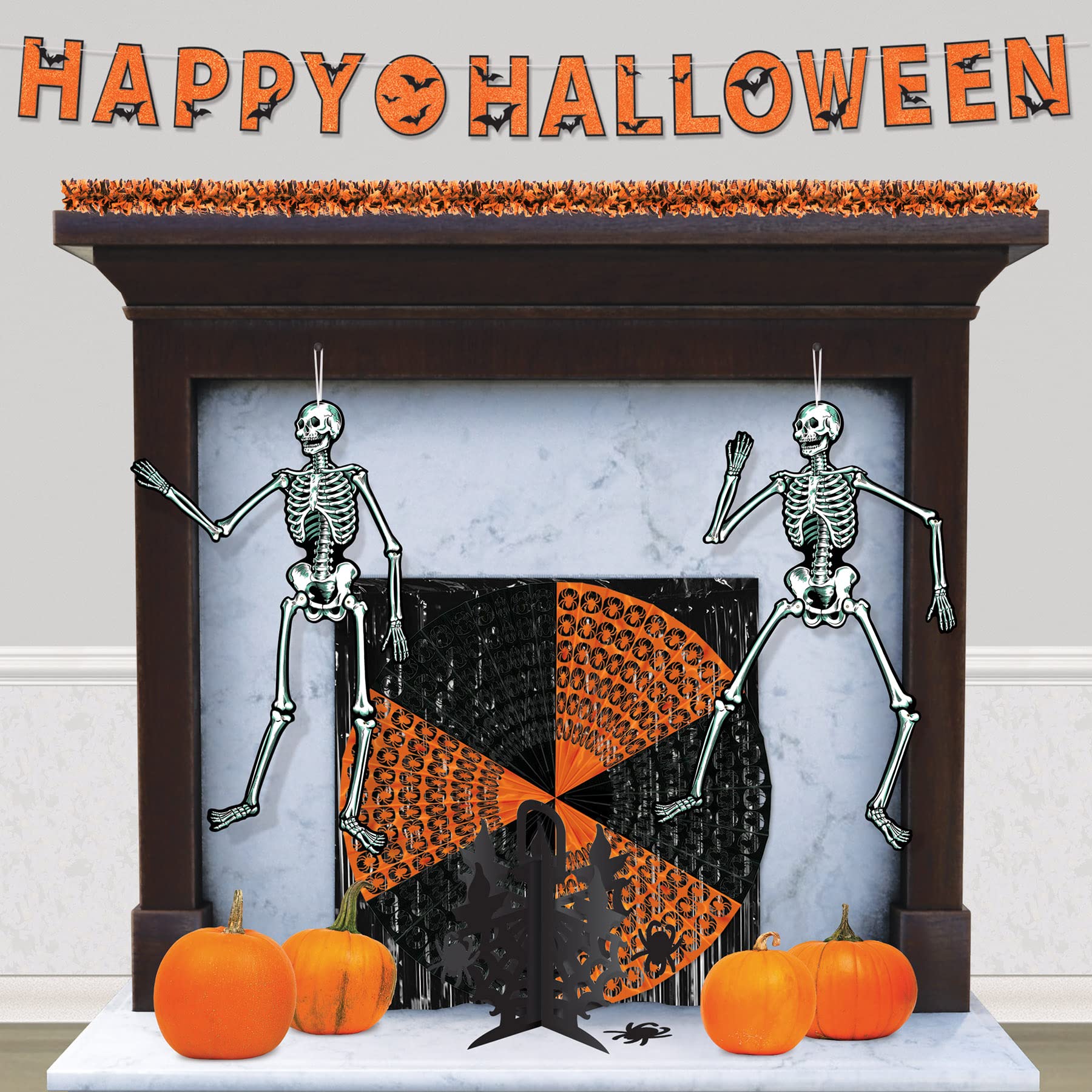 Foto 5 pulgar | Jointed Skeletons Beistle, 22 Cm, 2 Unidades Por Paquete Para Fiesta De Halloween - Venta Internacional.
