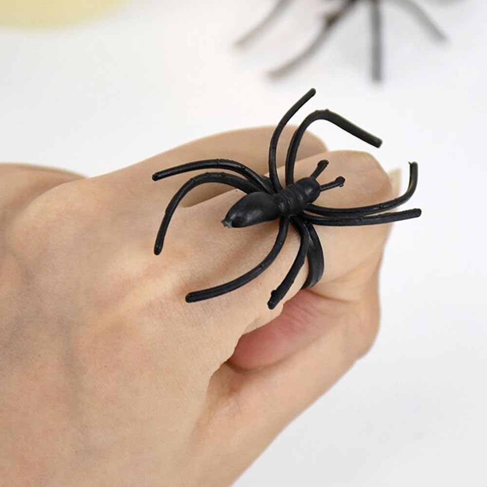 Foto 4 pulgar | Anillo De Plástico Con Forma De Araña Amscan Creepy Crawly Para Halloween, Paquete De 30 - Venta Internacional.