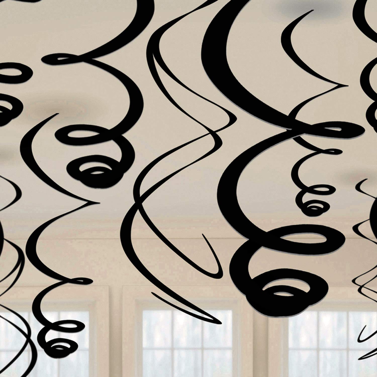 Foto 2 pulgar | Decoraciones En Espiral Amscan Swirl Pl Dec Black (12/144) - Venta Internacional.
