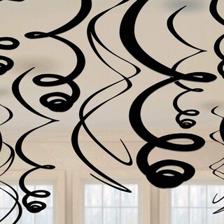 Foto 1 | Decoraciones En Espiral Amscan Swirl Pl Dec Black (12/144) - Venta Internacional.