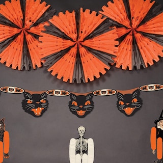 Foto 2 | Tissue Fan Beistle Naranja Y Negro Para Fiesta De Halloween - Venta Internacional.