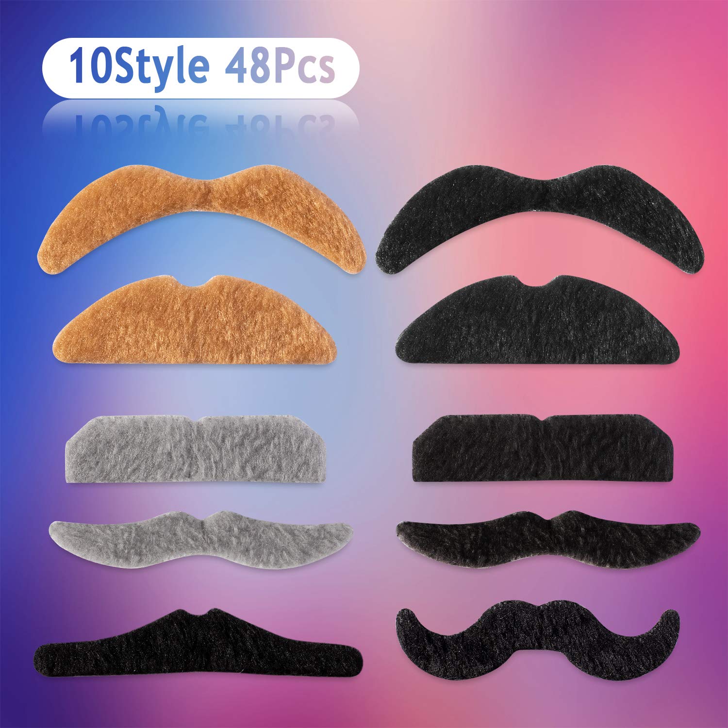 Foto 3 pulgar | Set De Bigotes Falsos Whaline Novelty, 48 Piezas, Para Fiesta De Disfraces - Venta Internacional.