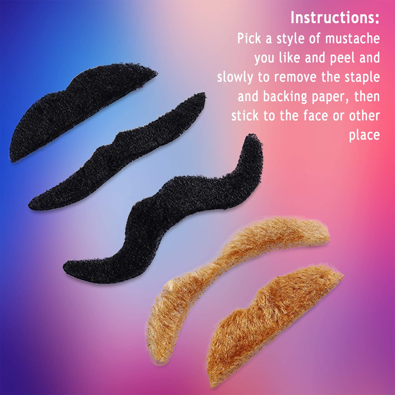 Foto 5 pulgar | Set De Bigotes Falsos Whaline Novelty, 48 Piezas, Para Fiesta De Disfraces - Venta Internacional.