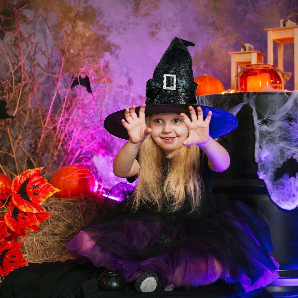 Foto 6 | Sombrero De Bruja Aomig De Piel Sintética Negra Para Mujer  Halloween - Venta Internacional.