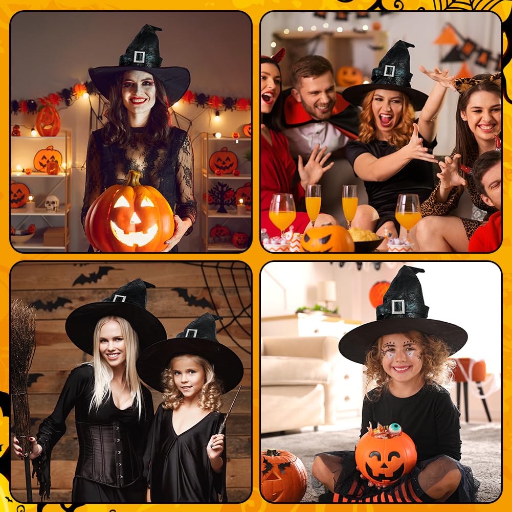 Foto 7 | Sombrero De Bruja Aomig De Piel Sintética Negra Para Mujer  Halloween - Venta Internacional.