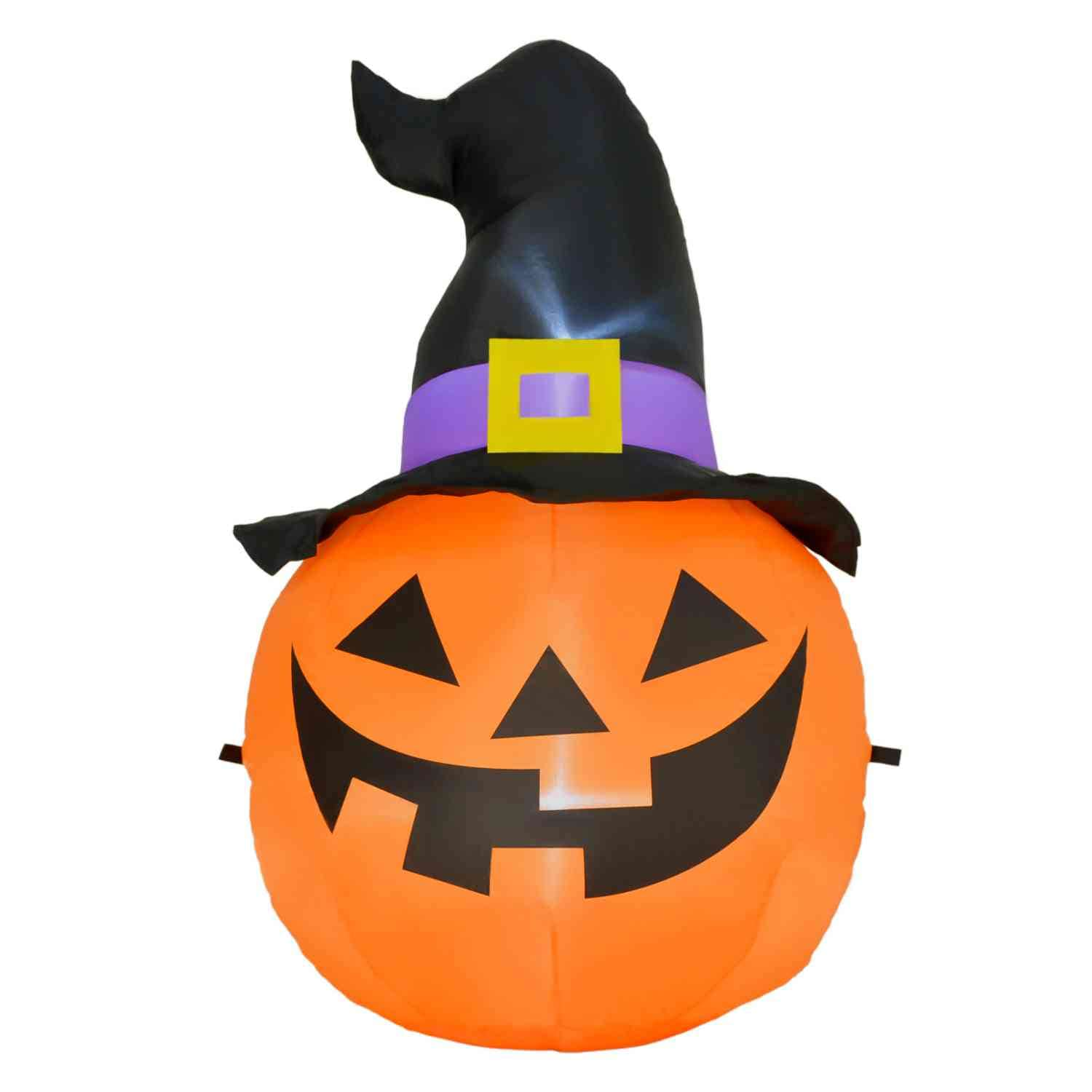 Inflable Halloween Cabeza Calabaza Led 120 Cm $699