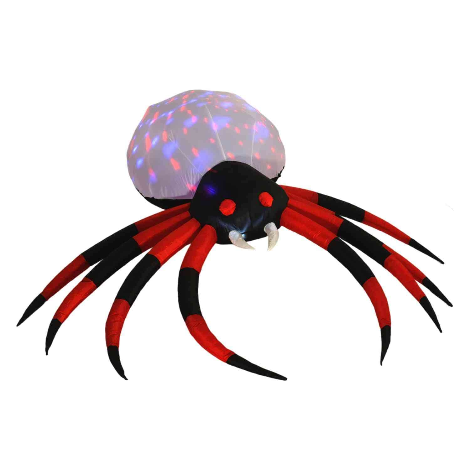 Inflable Halloween Araña Gigante Luz Led 230 Cm $5,299