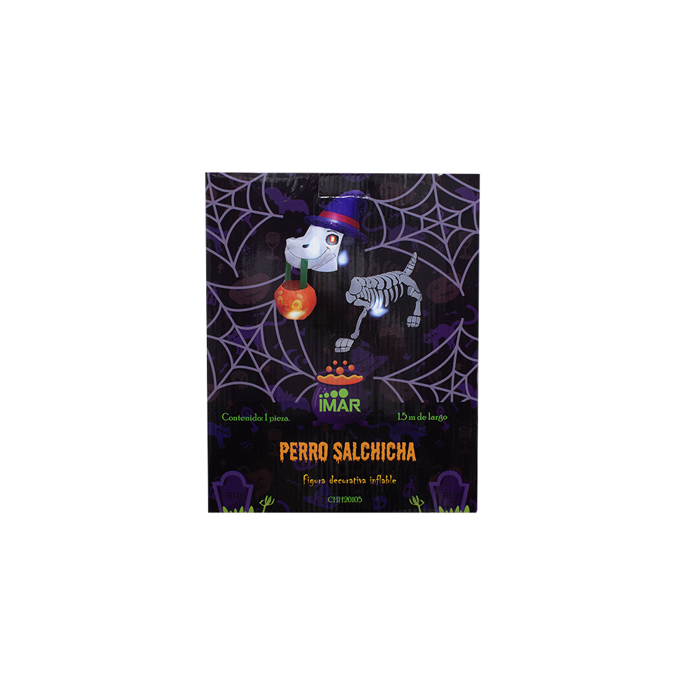 Foto 5 pulgar | Inflable Halloween Perro Fantasma Con Luz Decorativo 1.50mts