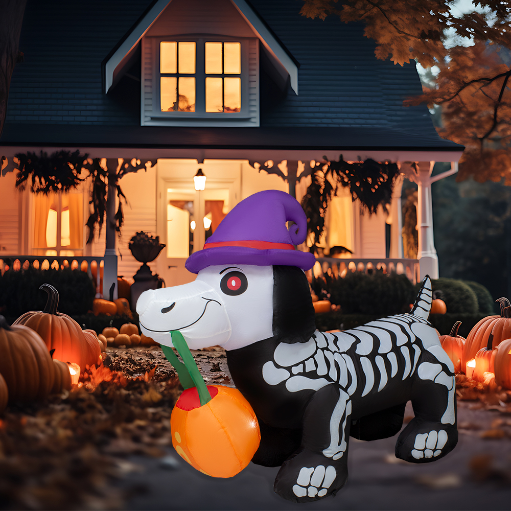 Foto 5 | Inflable Halloween Perro Fantasma Con Luz Decorativo 1.50mts