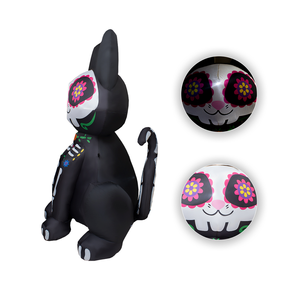 Foto 4 pulgar | Inflable Halloween Gato Catrin Con Luz Decorativo 1.80mts