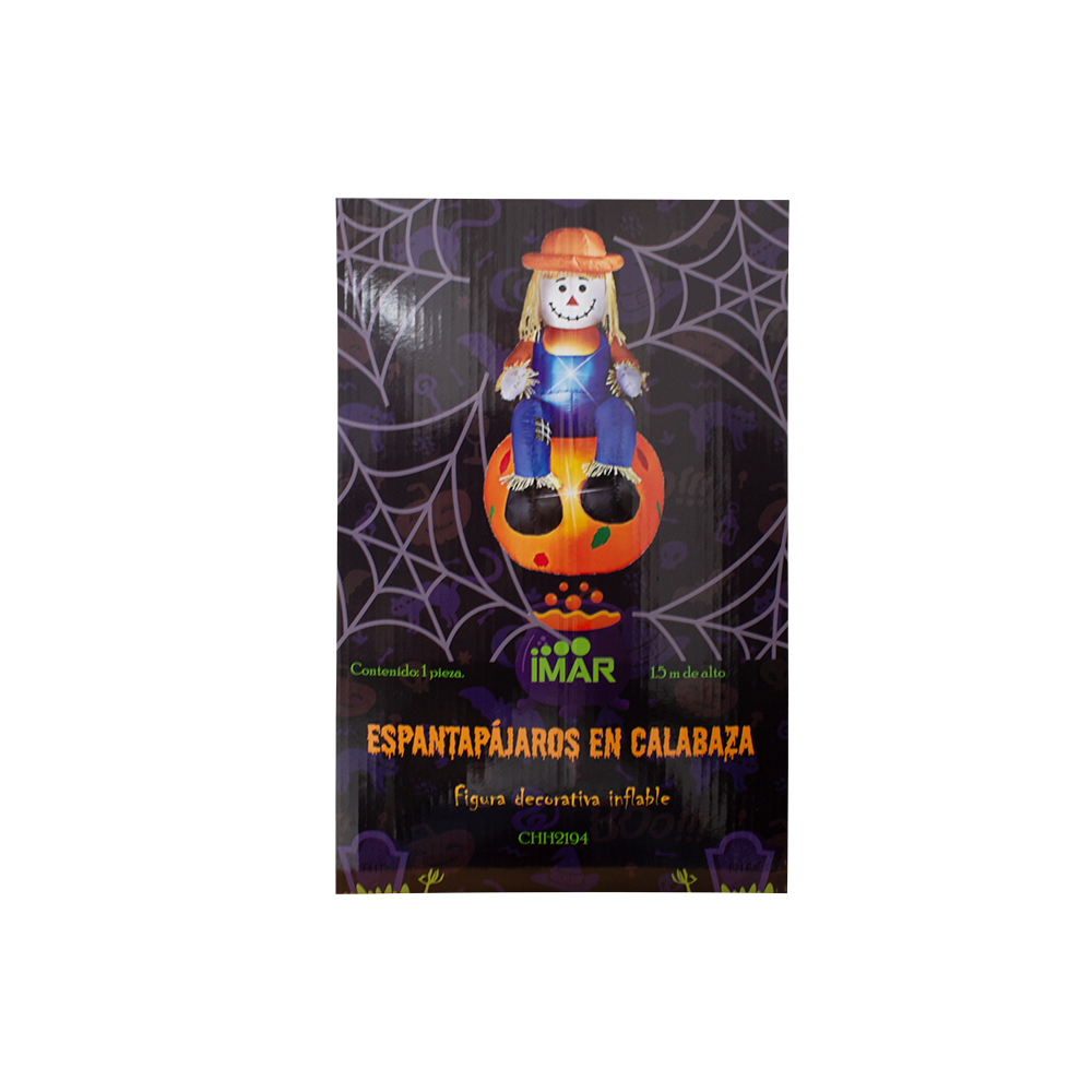 Foto 4 | Inflable Halloween Espantapajaros Sentado Con Luz 1.50mts