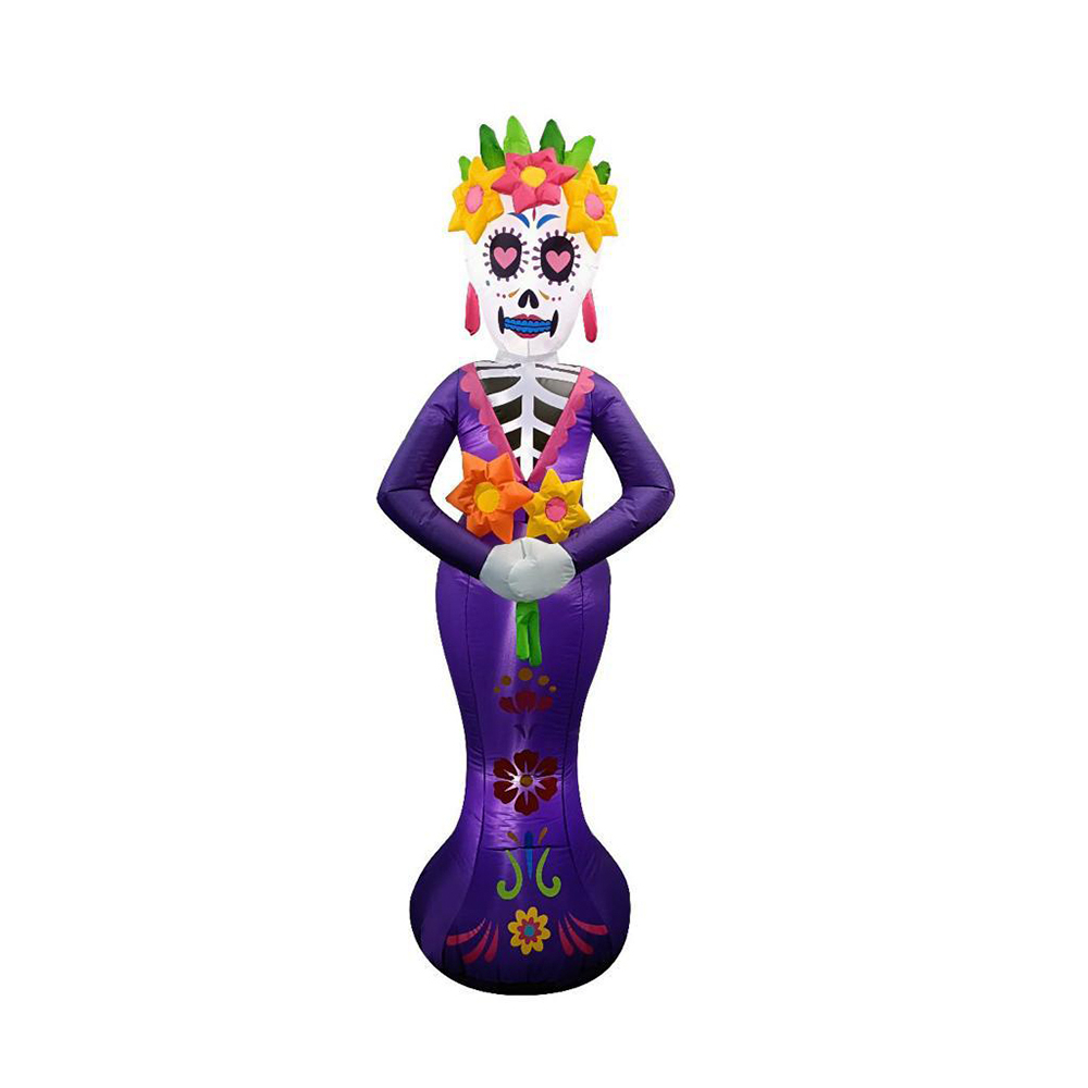 Foto 2 pulgar | Inflable Halloween Catrina Con Luz Decorativo 2.10mts