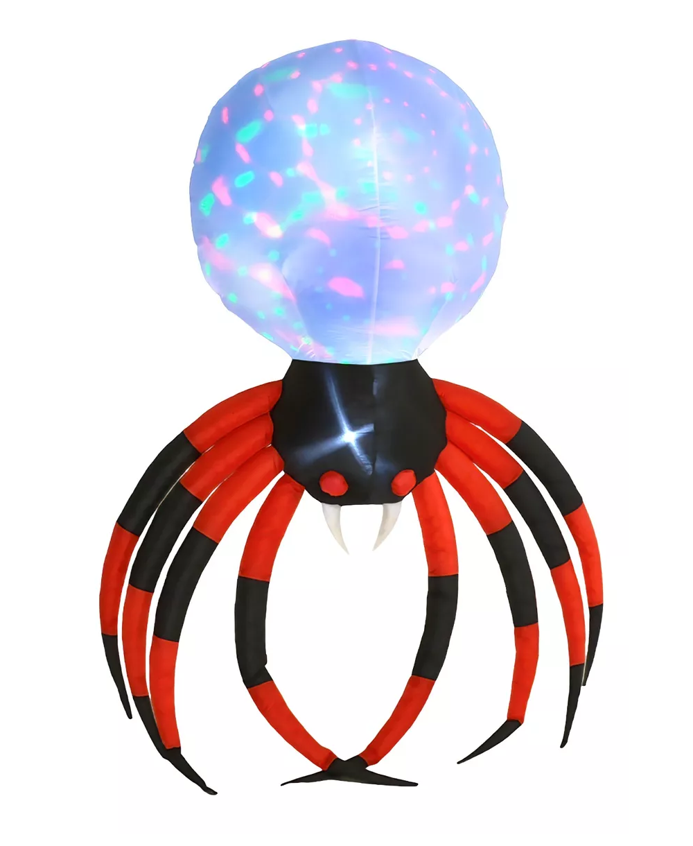 Foto 4 pulgar | Inflable Halloween Araña Gigante Spider Luz Led 2.3 Mts Negro/rojo