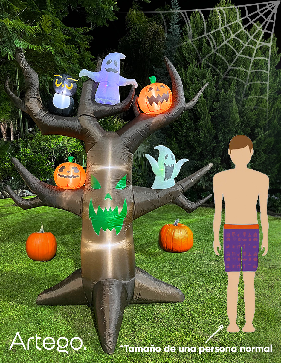 Foto 5 | Inflable De Halloween Árbol Tenebroso Con Calabazas Y Fantasmas Multiled Para Exteriores 2.8m