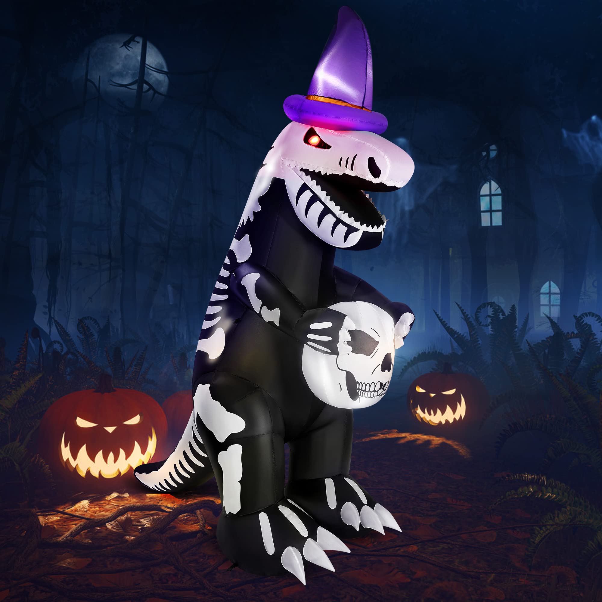 Esqueleto Hinchable Iluminado de Dinosaurio Vivohome 2,4 m - Venta Internacional $1,540