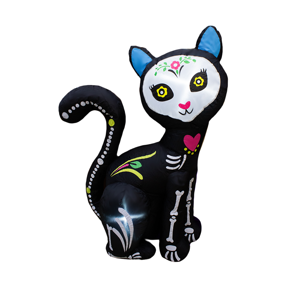 Foto 2 pulgar | Inflable Halloween Gatita Catrina Con Luz Led 1.20 Metros