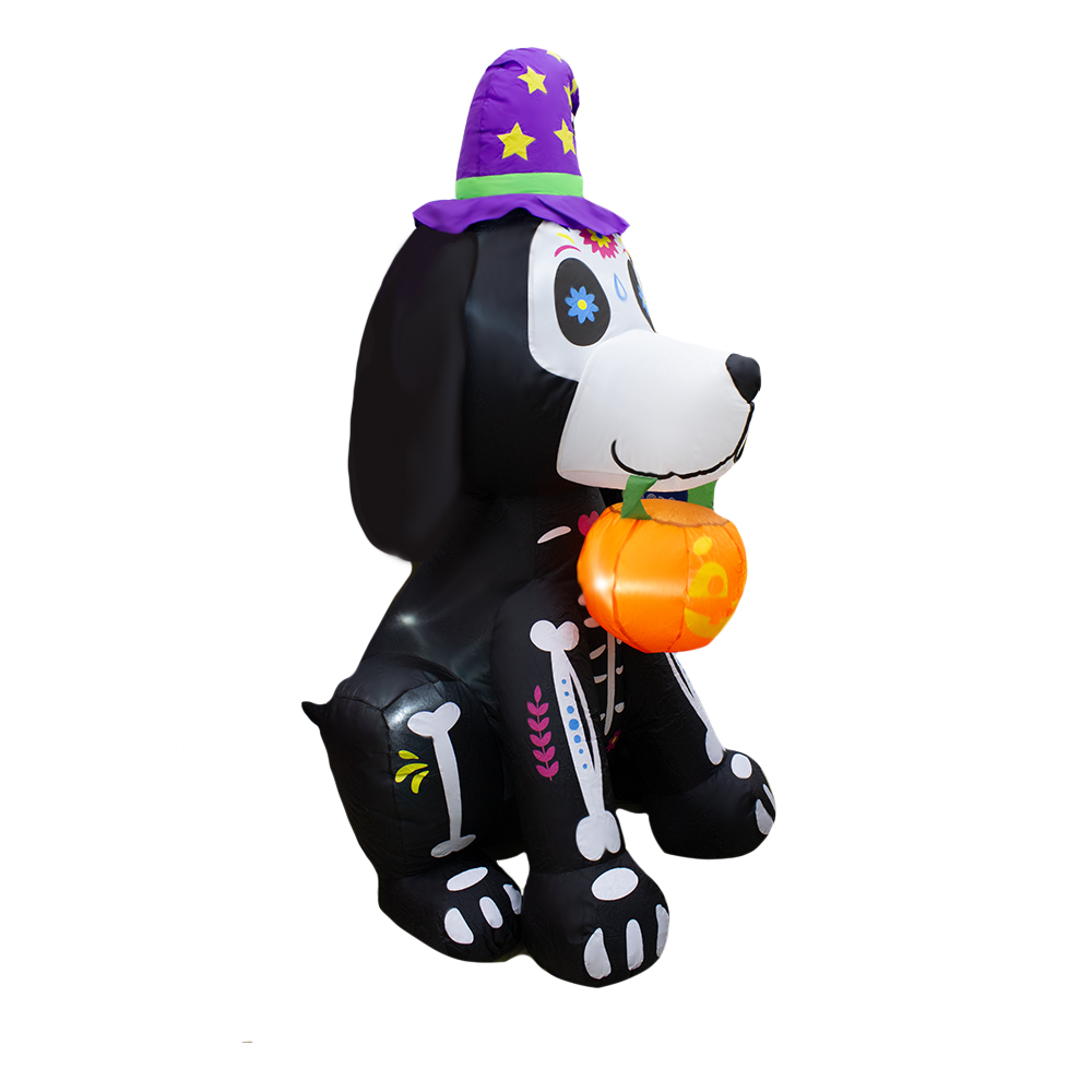 Foto 5 pulgar | Inflable De Halloween Perro Mago Decoración Con Luz Led 1.80 Mts