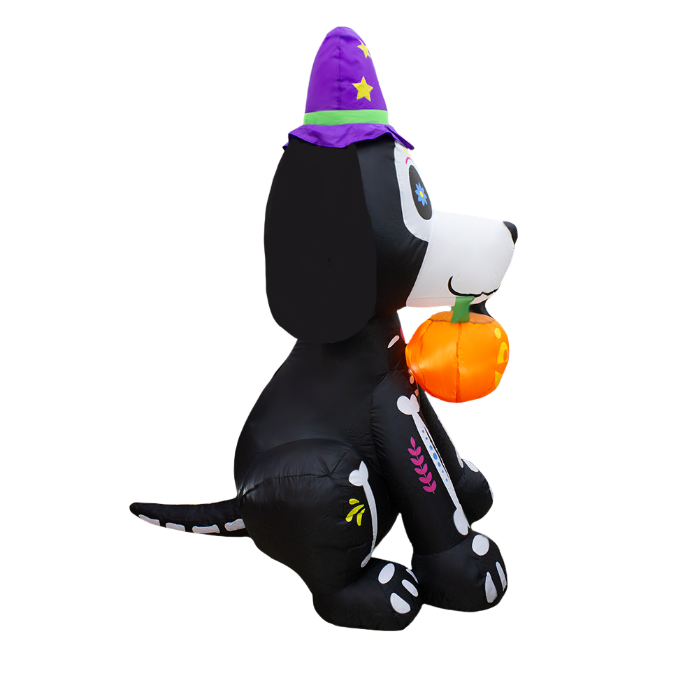 Foto 5 | Inflable De Halloween Perro Mago Decoración Con Luz Led 1.80 Mts