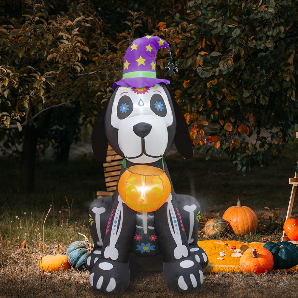 Foto 7 | Inflable De Halloween Perro Mago Decoración Con Luz Led 1.80 Mts