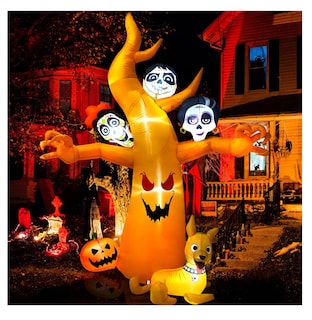 Foto 5 | Árbol Inflable Decorativo Día De Muertos 210 Cm Halloween Naranja