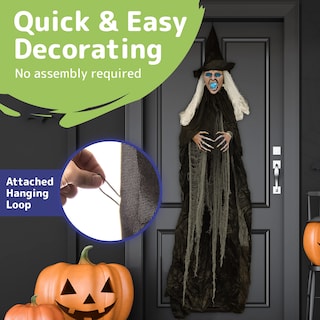 Foto 4 | Pretex Con Forma De Bruja Para Decoración De Halloween, 6 Pies, Con Led Para Ojos Y Boca - Venta Internacional.