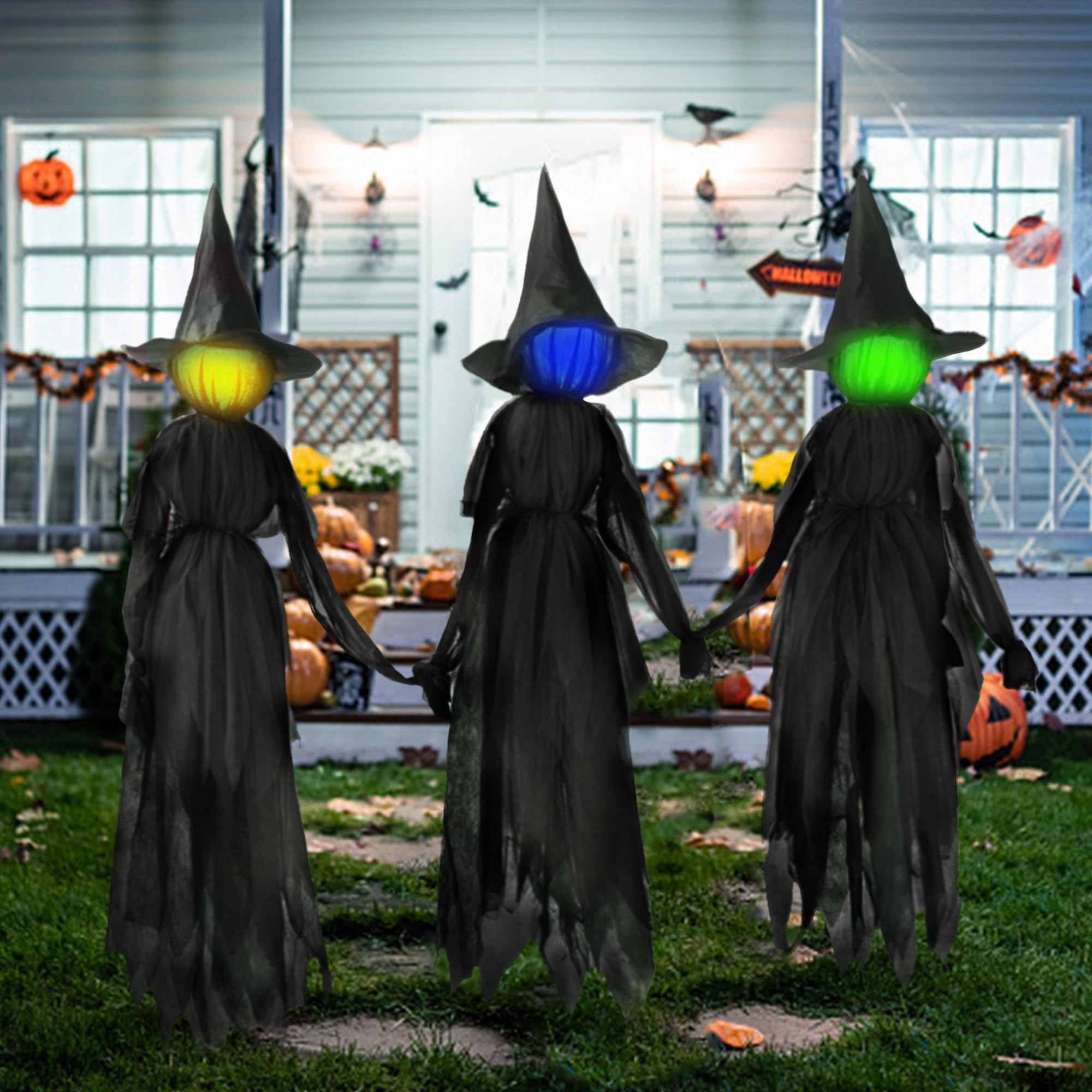 Foto 3 pulgar | Decoraciones De Halloween Winemana Witches De 6 Pies Con Colores Cambiantes - Venta Internacional.