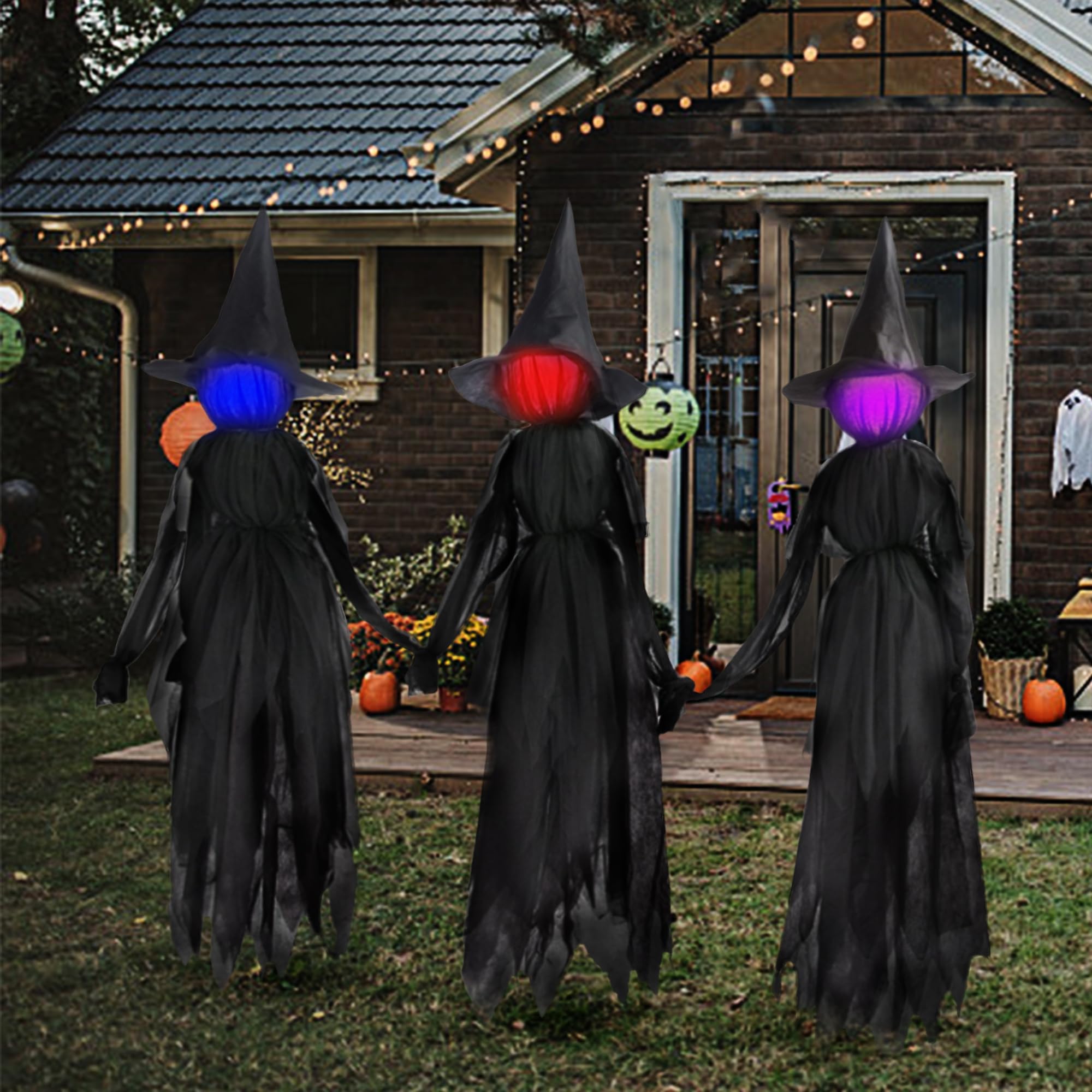 Foto 6 pulgar | Decoraciones De Halloween Winemana Witches De 6 Pies Con Colores Cambiantes - Venta Internacional.