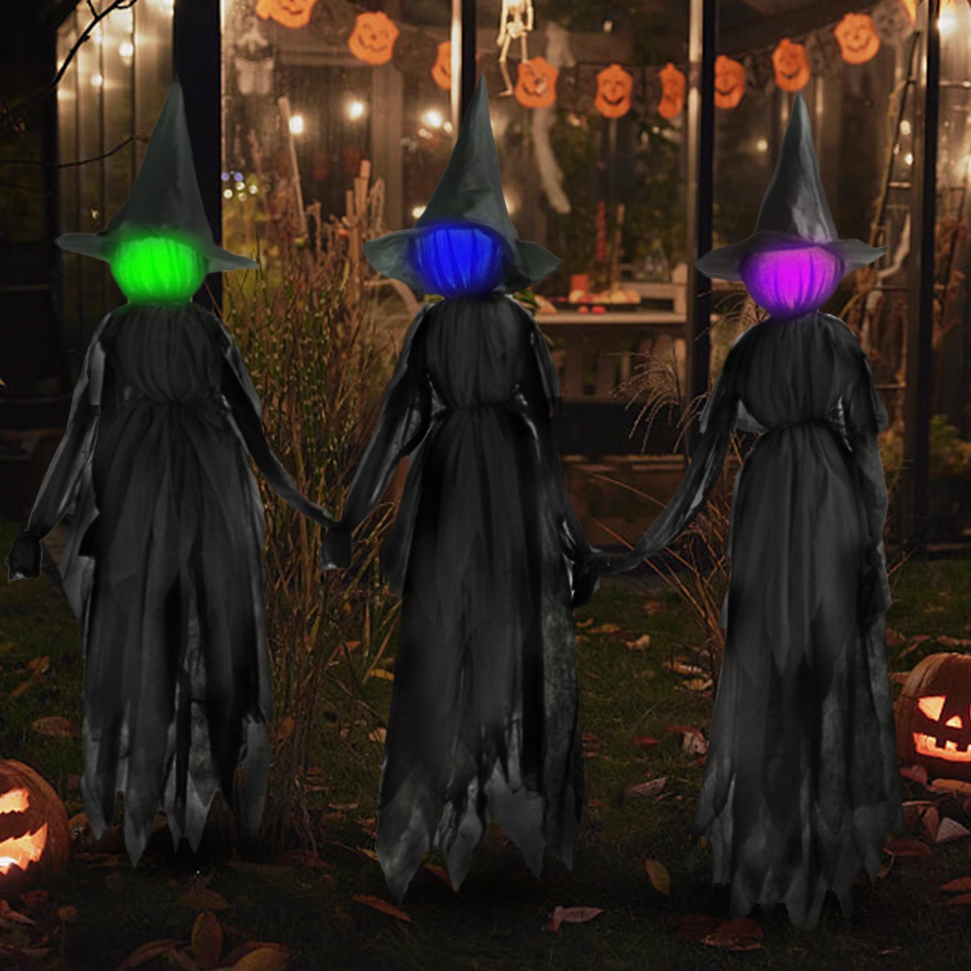 Foto 7 pulgar | Decoraciones De Halloween Winemana Witches De 6 Pies Con Colores Cambiantes - Venta Internacional.