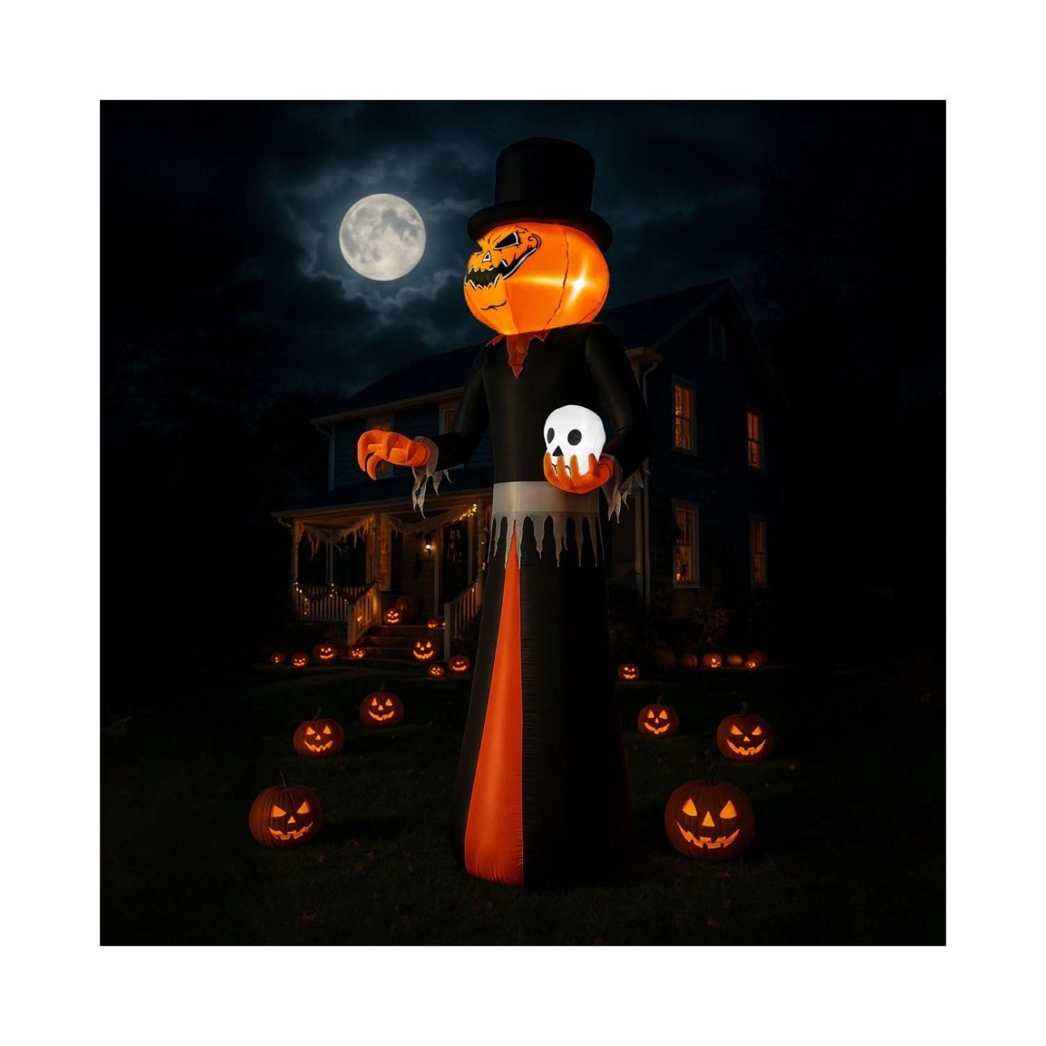Foto 5 | Inflable Halloween Gigante Hombre Calabaza 3.50m Luces Led Houzer