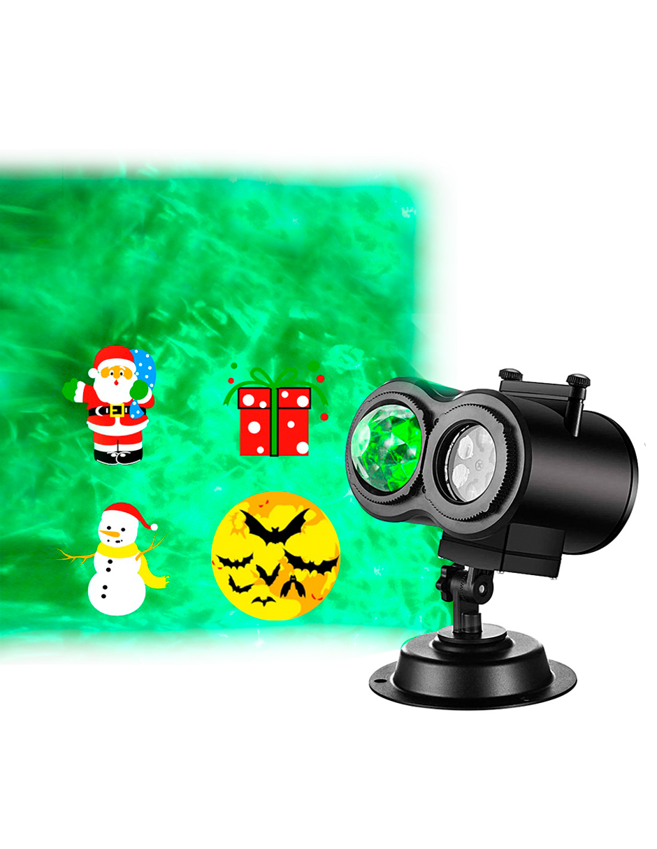 Proyector De Navidad Y Halloween Artego 16 Tarjetas Y 10 Efectos Agua