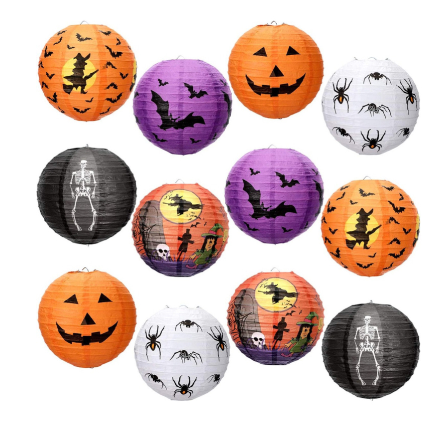 Linternas de Papel Halloween Faroles Colgantes de Calabaza Estilo 2