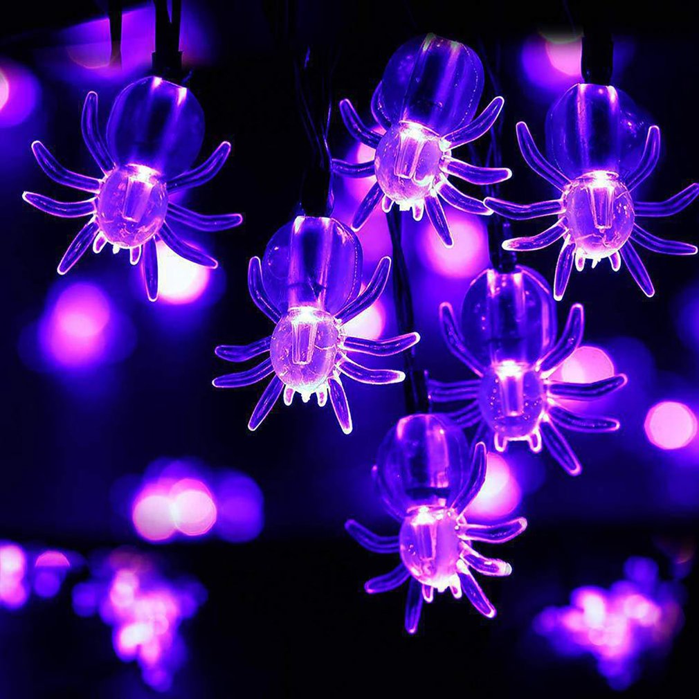 Foto 3 pulgar | Cadena De Luces Spider, 30 Luces Led Para Halloween - Venta Internacional.