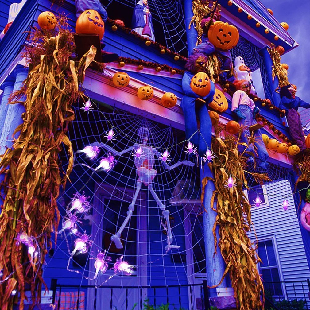 Foto 4 pulgar | Cadena De Luces Spider, 30 Luces Led Para Halloween - Venta Internacional.