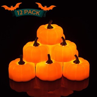 Foto 2 | Lámpara Led Con Forma De Calabaza Huoguo Para Decoración De Fiesta De Halloween (12 Unidades) - Venta Internacional.