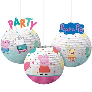 Foto 1 | Juego De 3 Linternas De Papel Amscan Con Tema De Peppa Pig, 9,5 X 12,5 Cm - Venta Internacional.