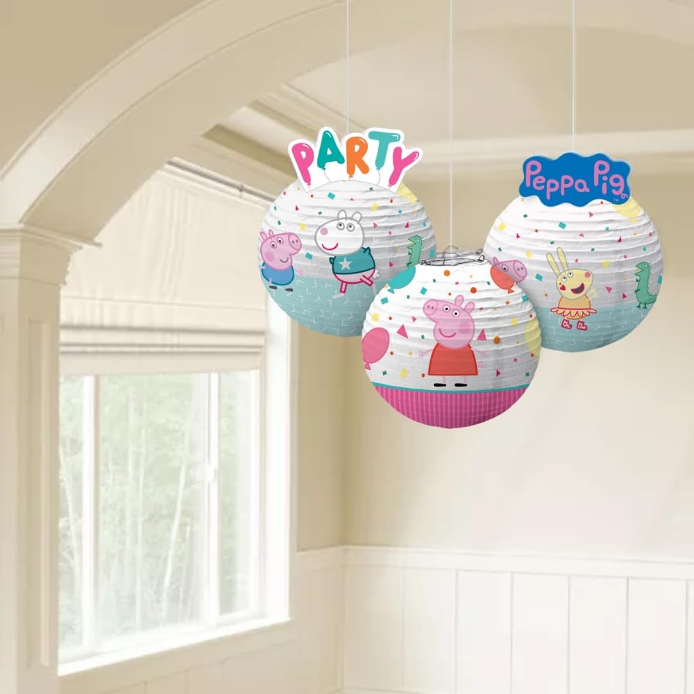 Foto 4 pulgar | Juego De 3 Linternas De Papel Amscan Con Tema De Peppa Pig, 9,5 X 12,5 Cm - Venta Internacional.
