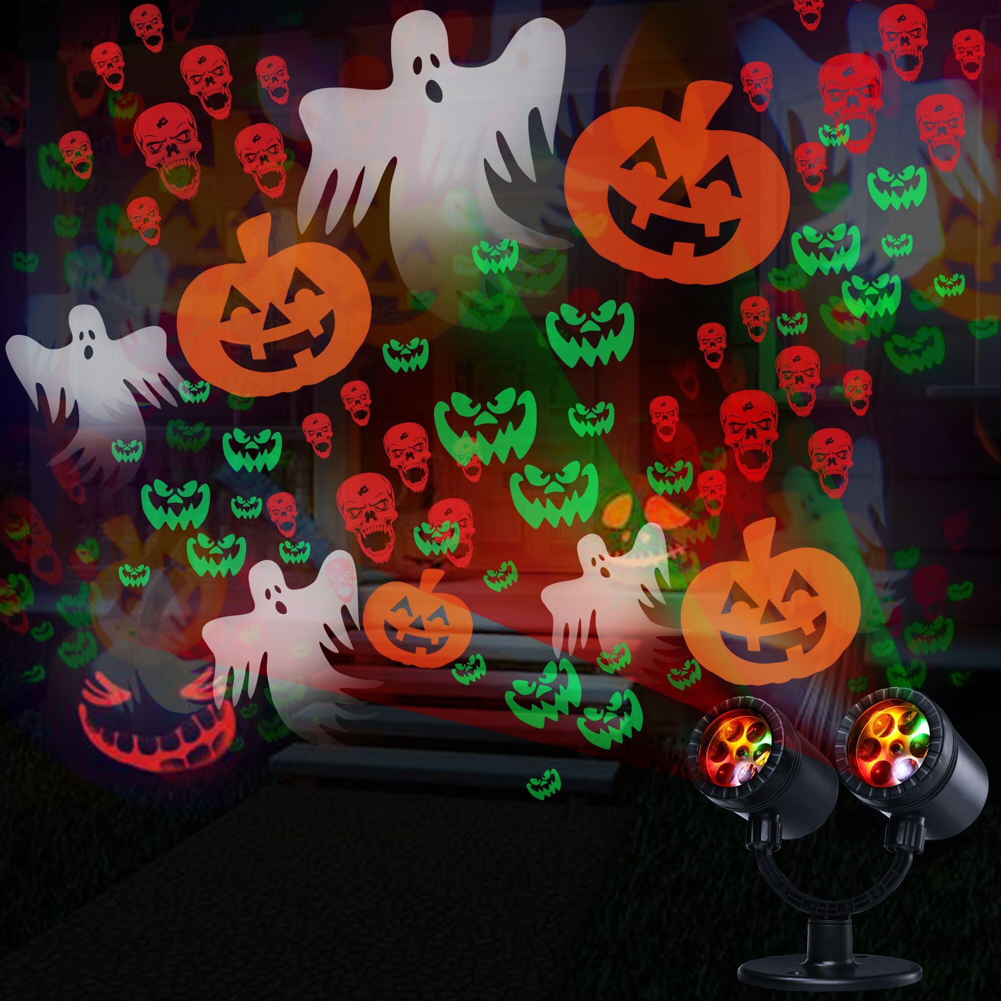 Foto 2 pulgar | Proyector De Luces De Halloween Toodour De Doble Cabezal Para Exteriores - Venta Internacional.