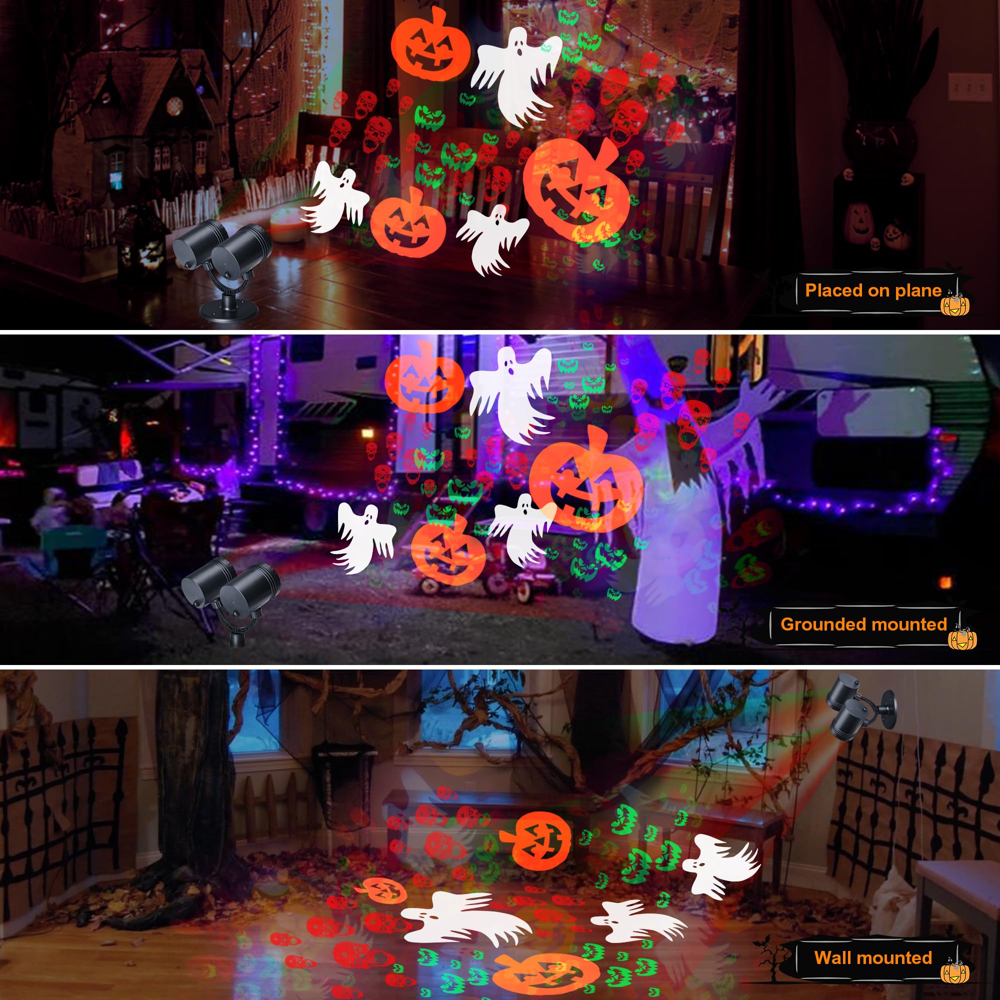 Foto 3 pulgar | Proyector De Luces De Halloween Toodour De Doble Cabezal Para Exteriores - Venta Internacional.