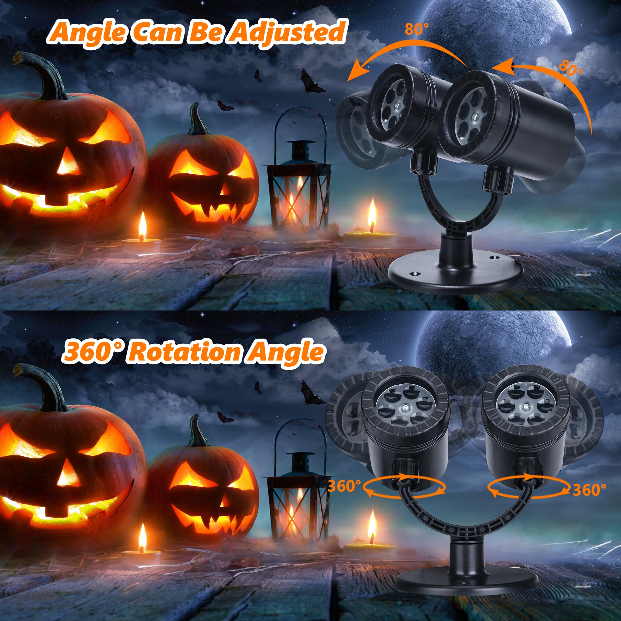 Foto 6 | Proyector De Luces De Halloween Toodour De Doble Cabezal Para Exteriores - Venta Internacional.