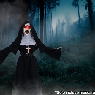 Foto 8 | Kit 5 Máscaras La Monja Látex Negro Con Luces Led En Ojos Halloween Adulto Baterías Incluidas Diseño Realista Tall