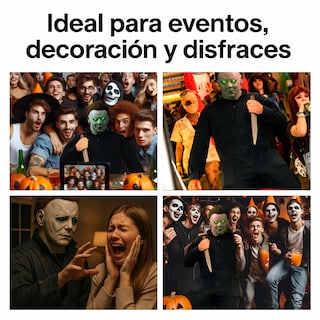 Foto 7 | Kit 5 Máscaras Michael Myers Látex Realista Con Ojos Led 3 Modos Halloween Adulto Baterías Incluidas Talla Universal