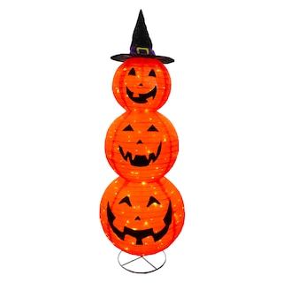 Foto 1 | Decoración de Halloween Calabazas de Tela Luz Led 1.50 Metros