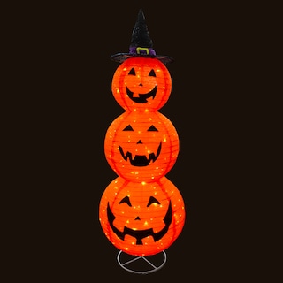 Foto 6 | Decoración de Halloween Calabazas de Tela Luz Led 1.50 Metros