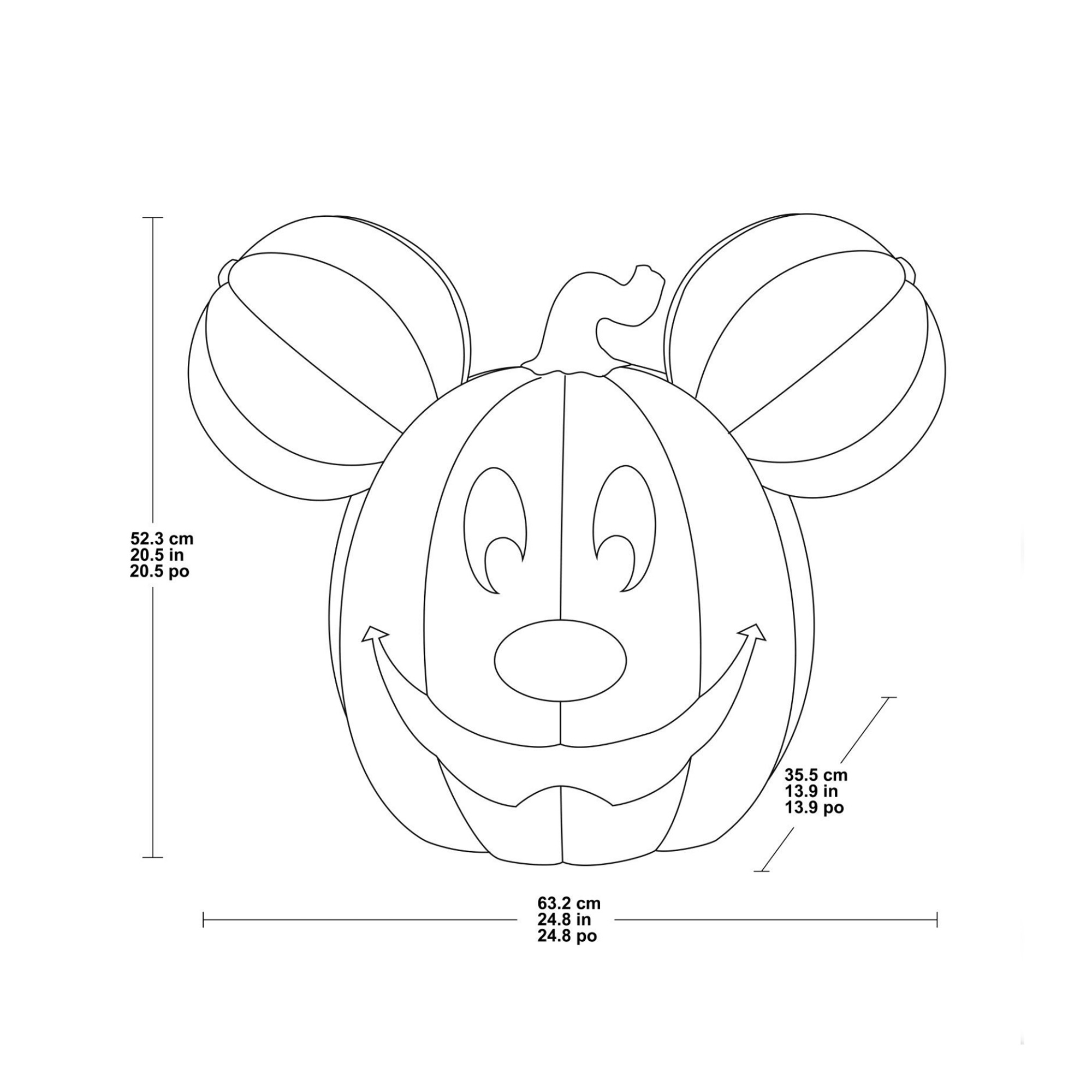 Foto 5 pulgar | Figura Decorativa De Halloween Disney Con Forma De Calabaza