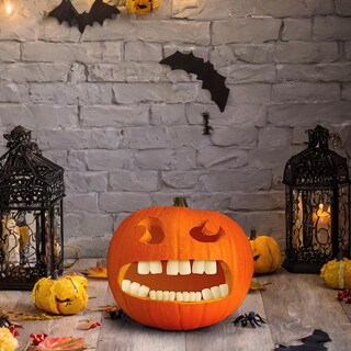 Foto 4 | Kit De Accesorios Para Halloween Con Forma De Calabaza Fun World Buck Teeth - Venta Internacional.
